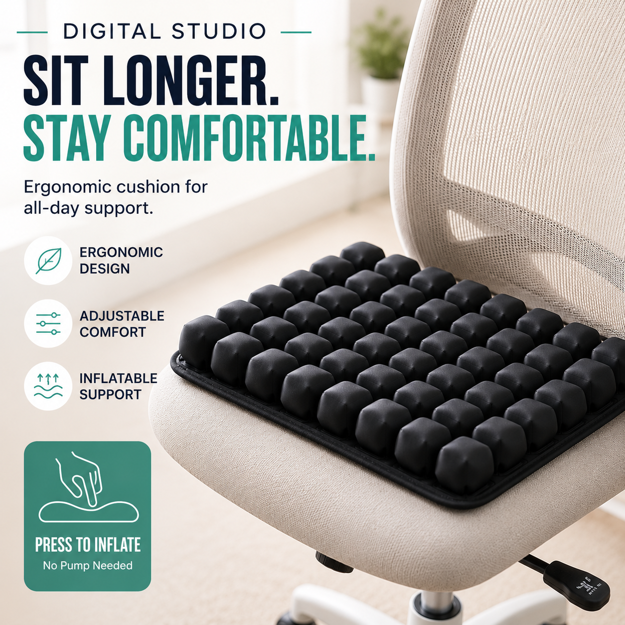 Digital Studio Ergonomic Seat Cushion