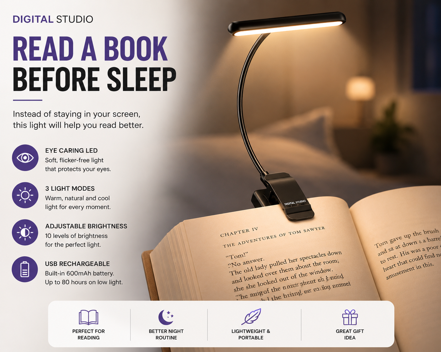 Digital Studio Reading Light